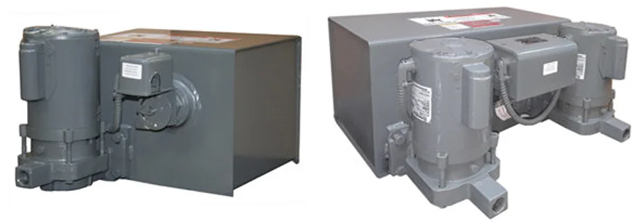 Figure:  Spend wisely – both pump systems perform the same task, but the one on the right provides built-in redundancy for a modest investment